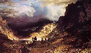 Albert Bierstadt A Storm in the Rocky Mountains, Mr. Rosalie oil painting artist